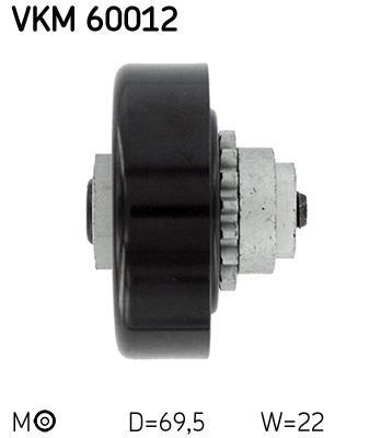 Rolo tensor da correia trapezoidal estriada SKF ref. VKM 60012